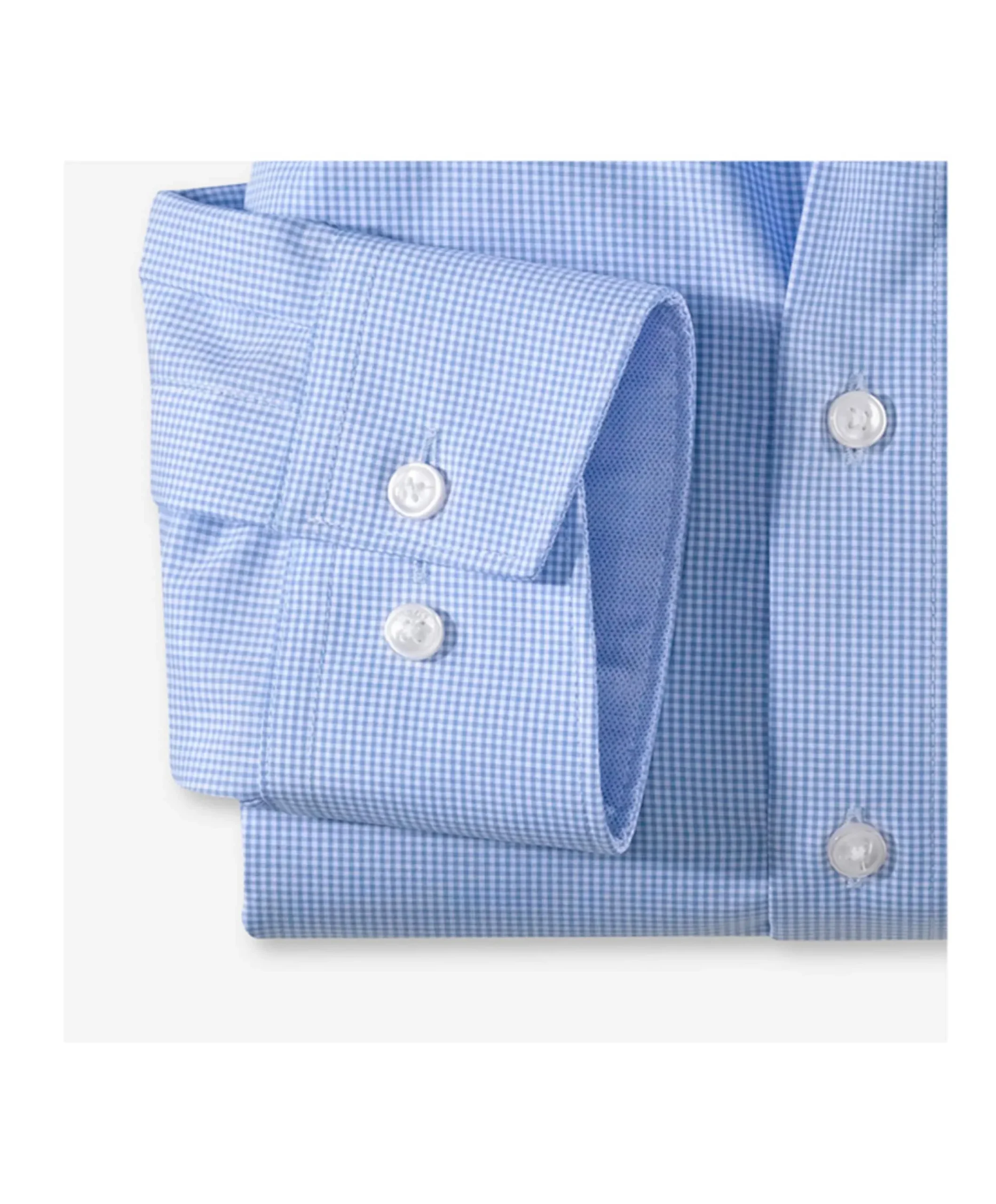 Heren overhemd lange mouw blauw
