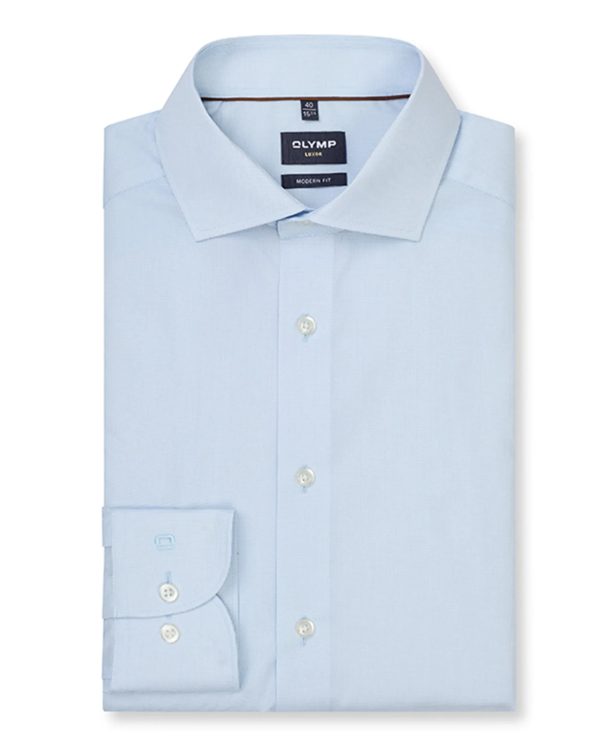 Heren overhemd lange mouw blauw