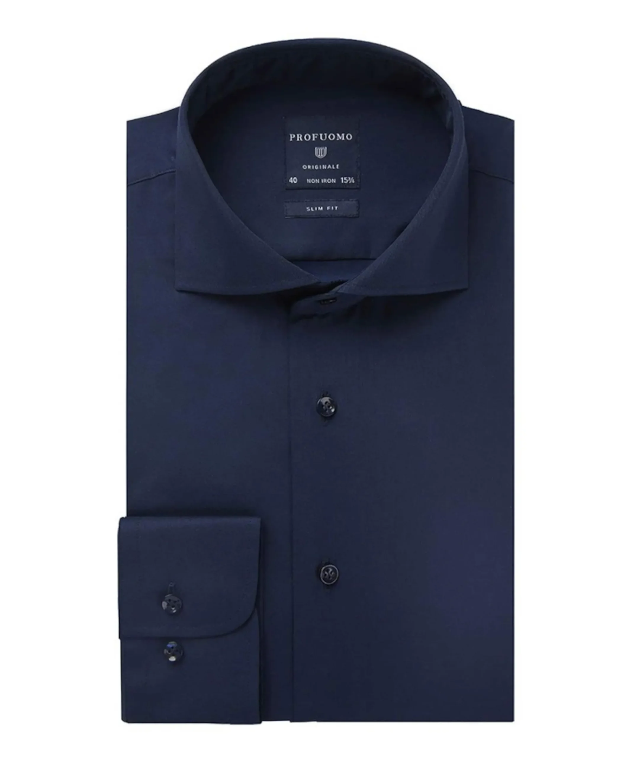 Heren overhemd lange mouw blauw