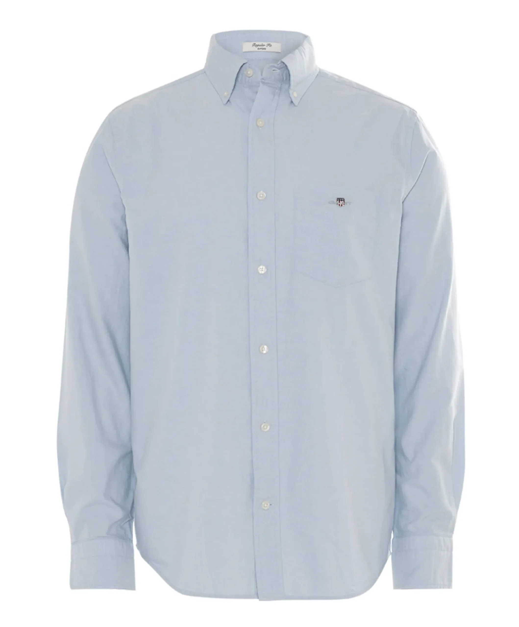 Heren overhemd lange mouw blauw