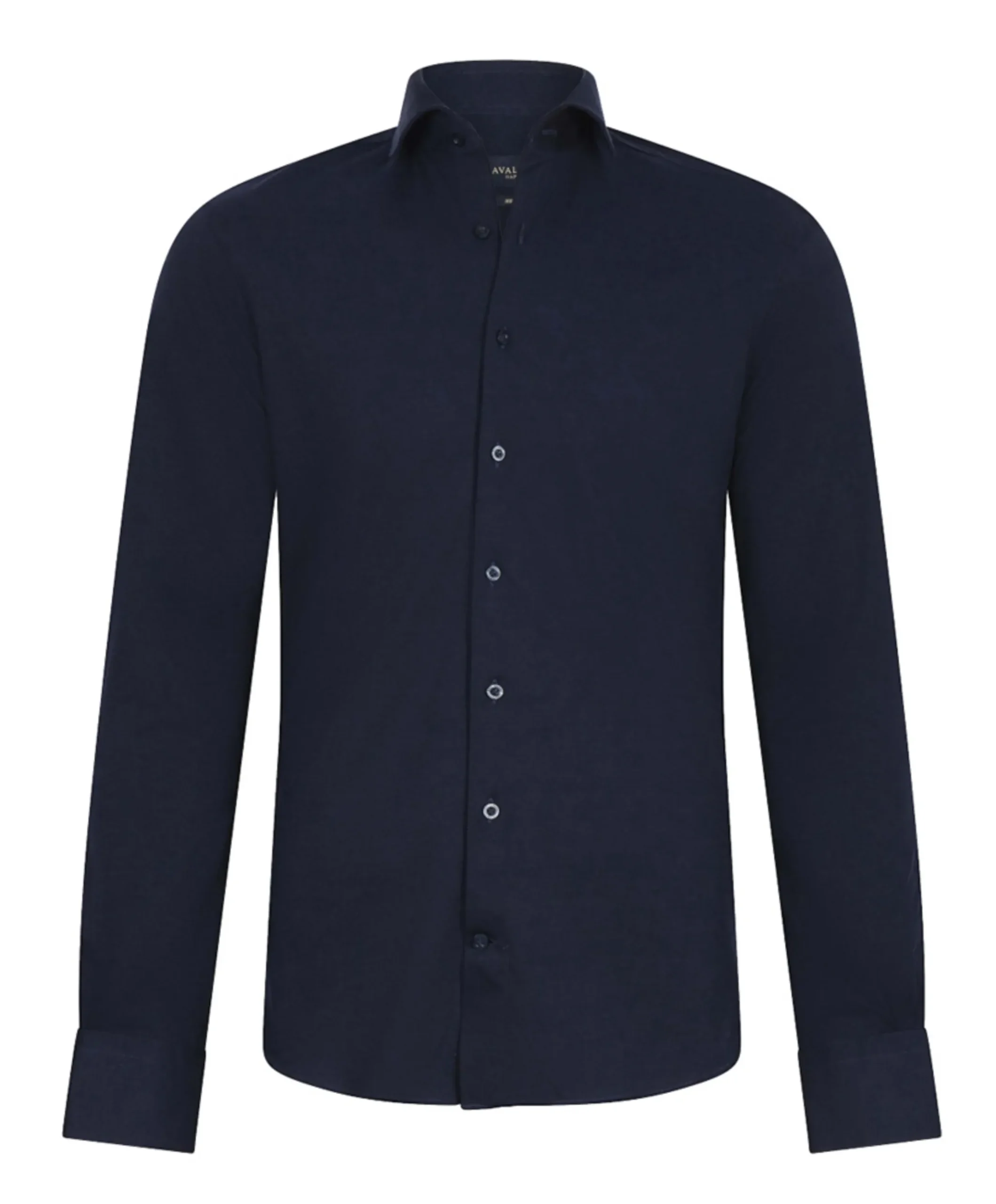 Heren overhemd lange mouw blauw