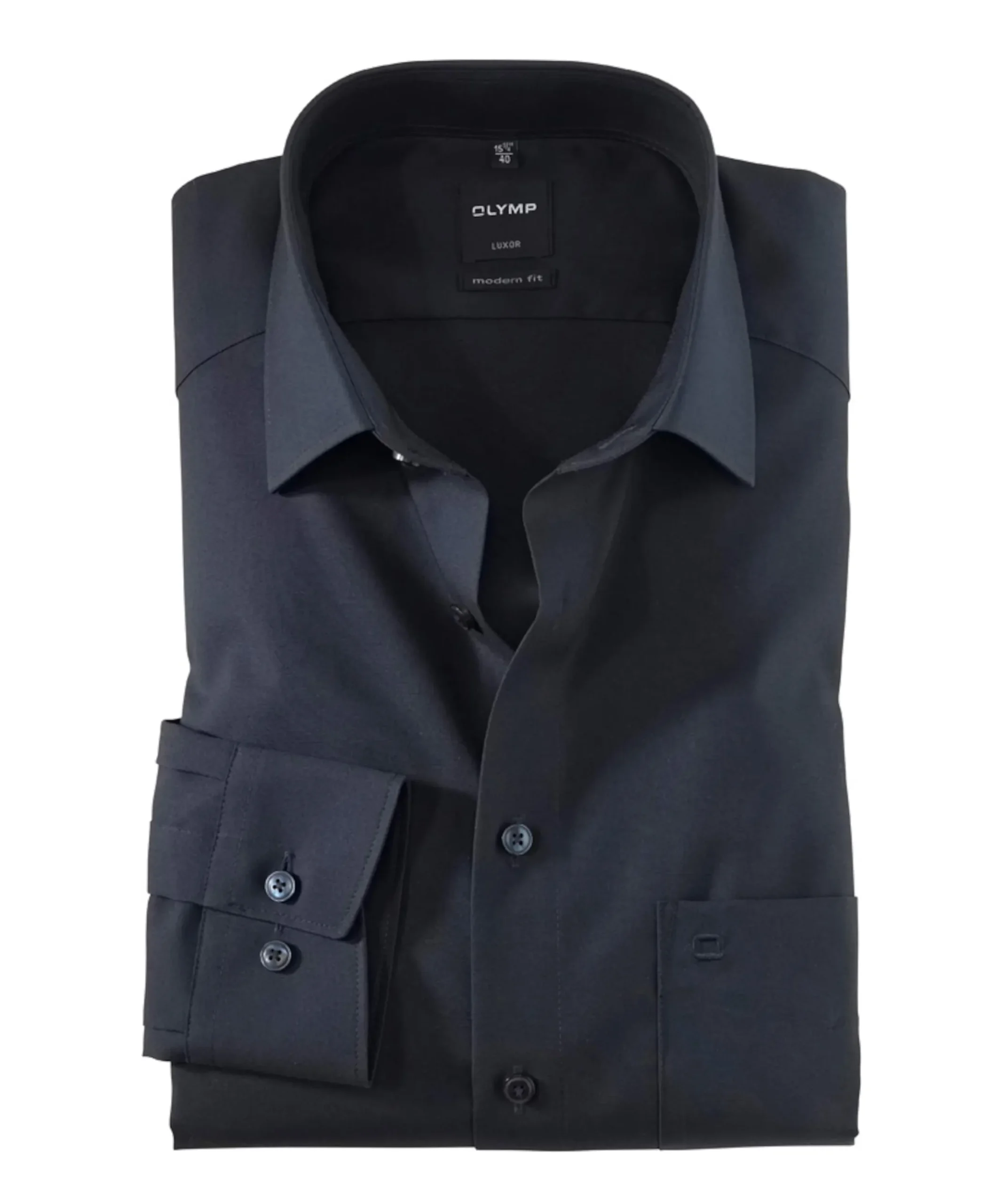Heren overhemd lange mouw blauw
