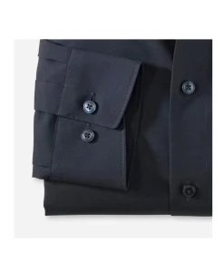 Heren overhemd lange mouw blauw