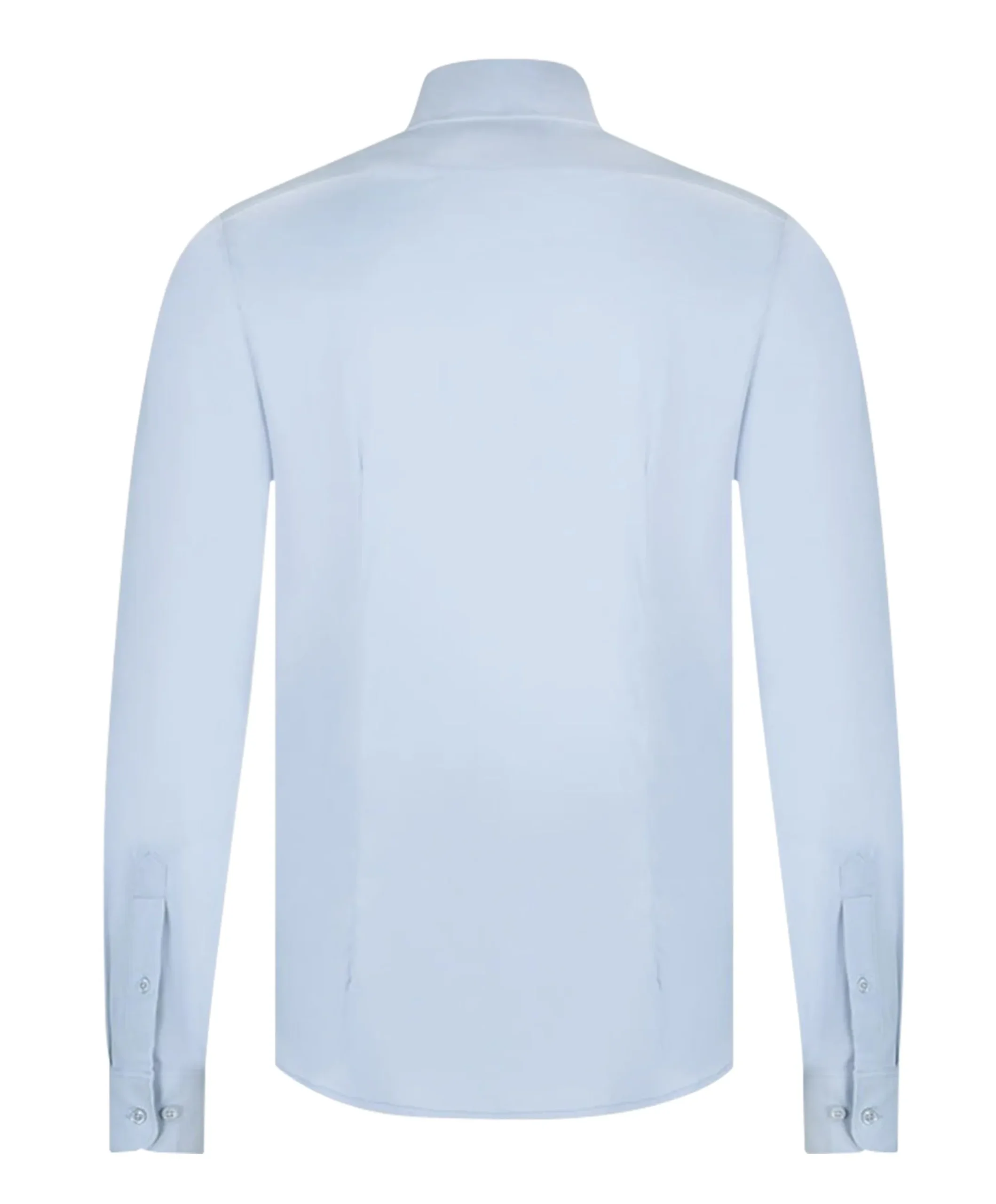 Heren overhemd lange mouw blauw