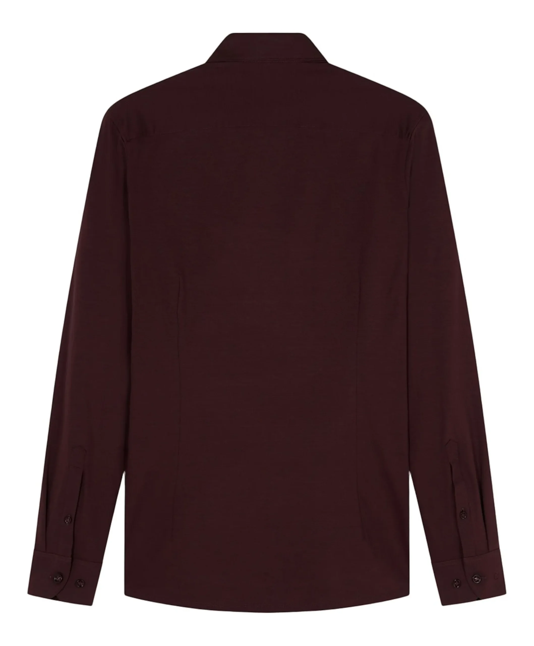Heren overhemd lange mouw bordeaux