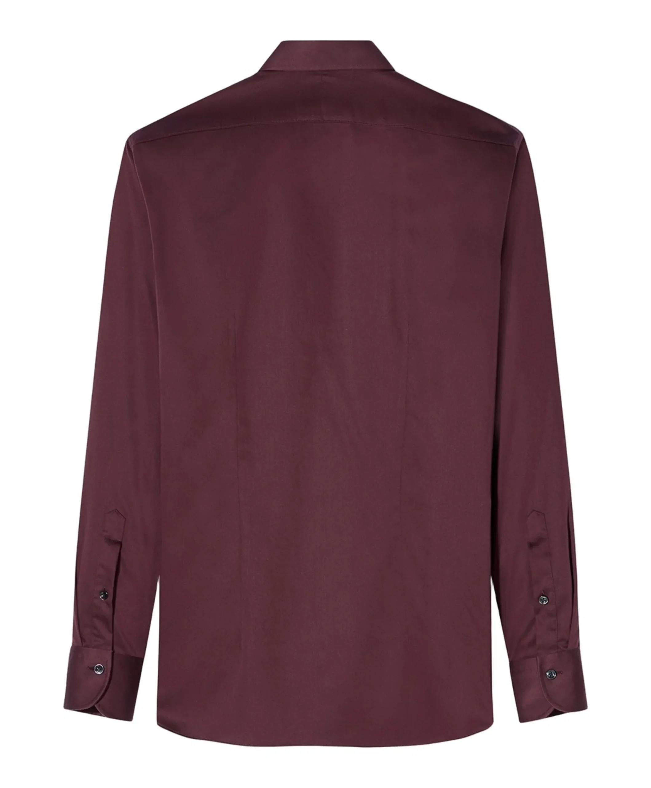 Heren overhemd lange mouw bordeaux