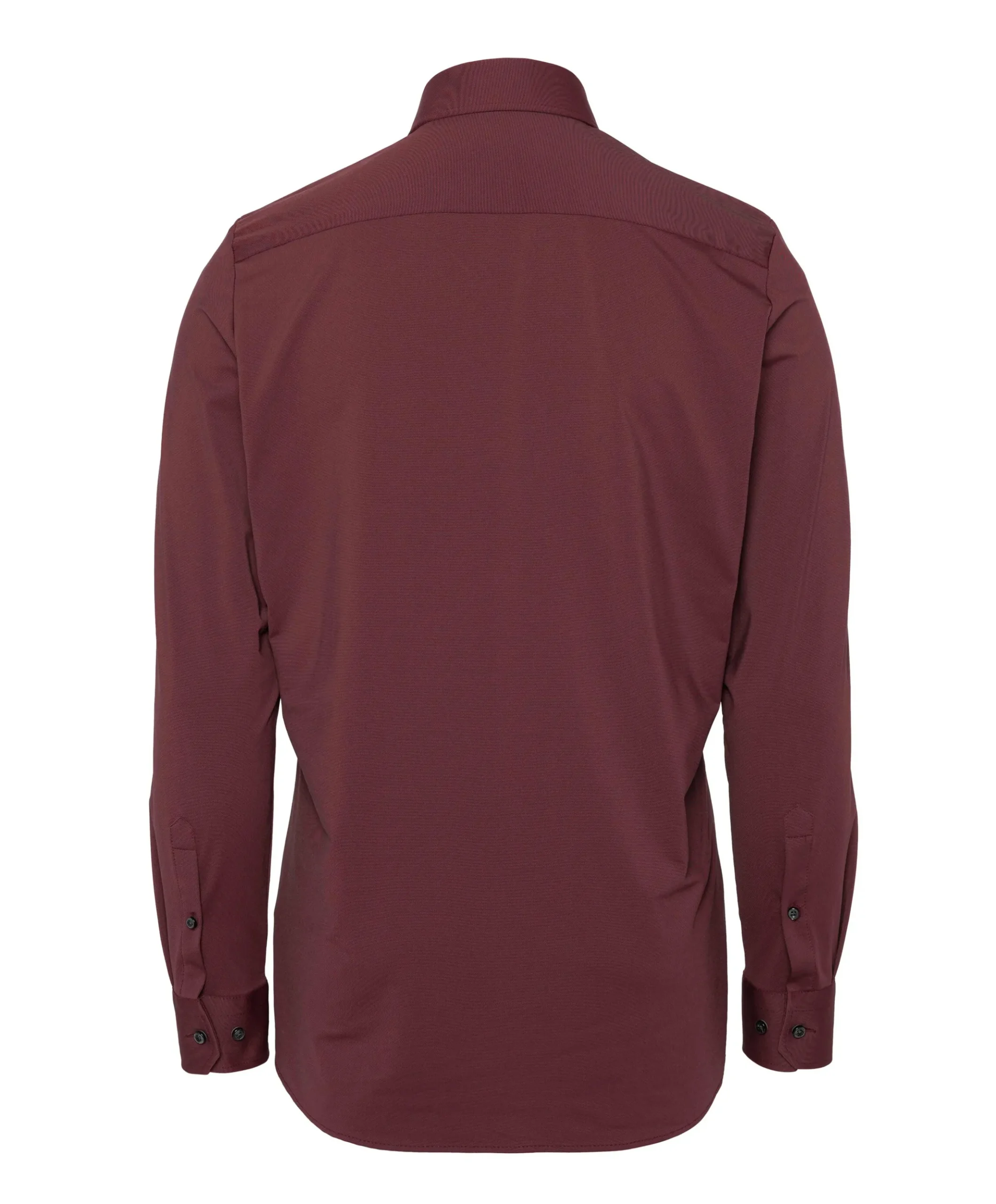 Heren overhemd lange mouw bordeaux