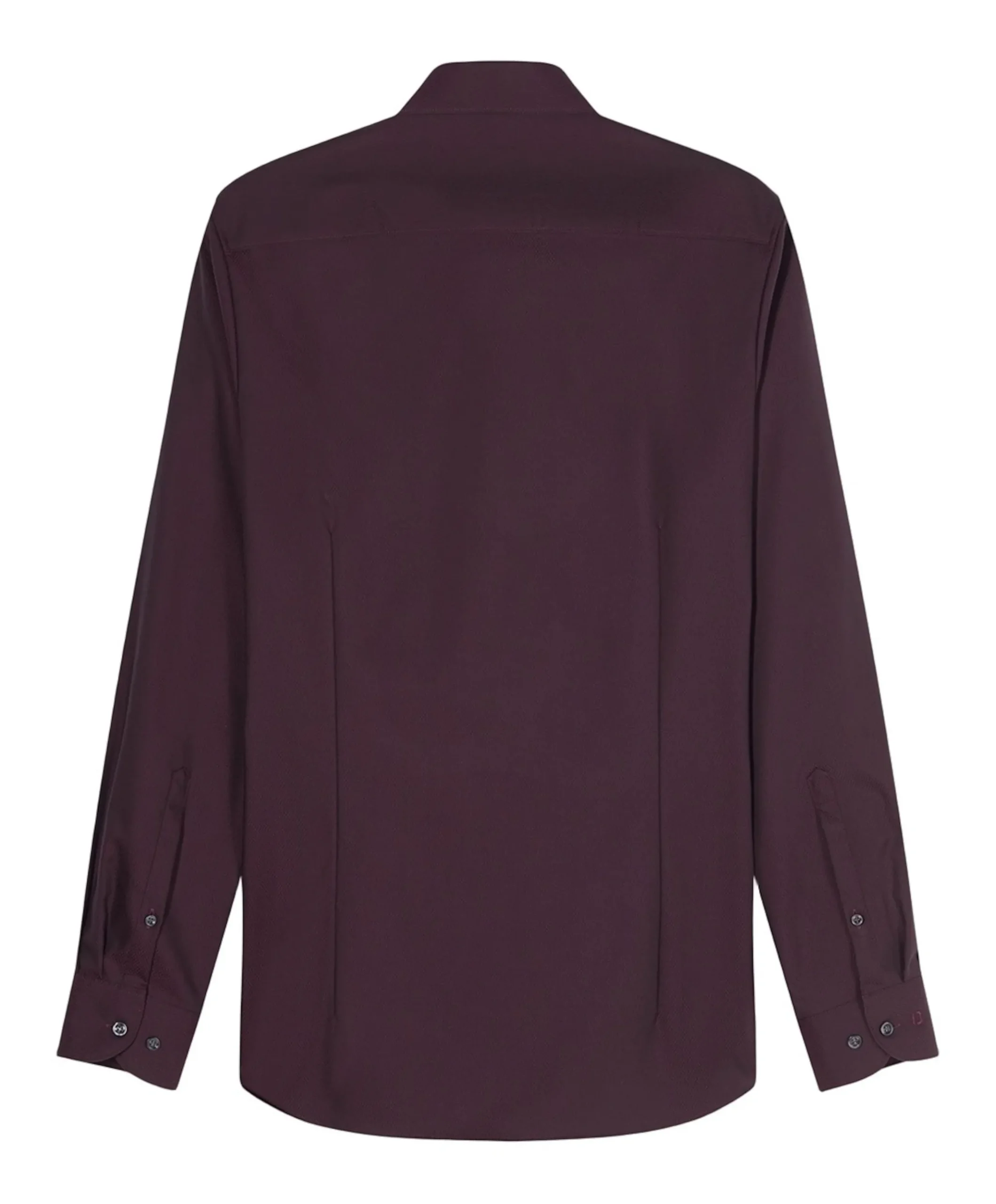 Heren overhemd lange mouw bordeaux