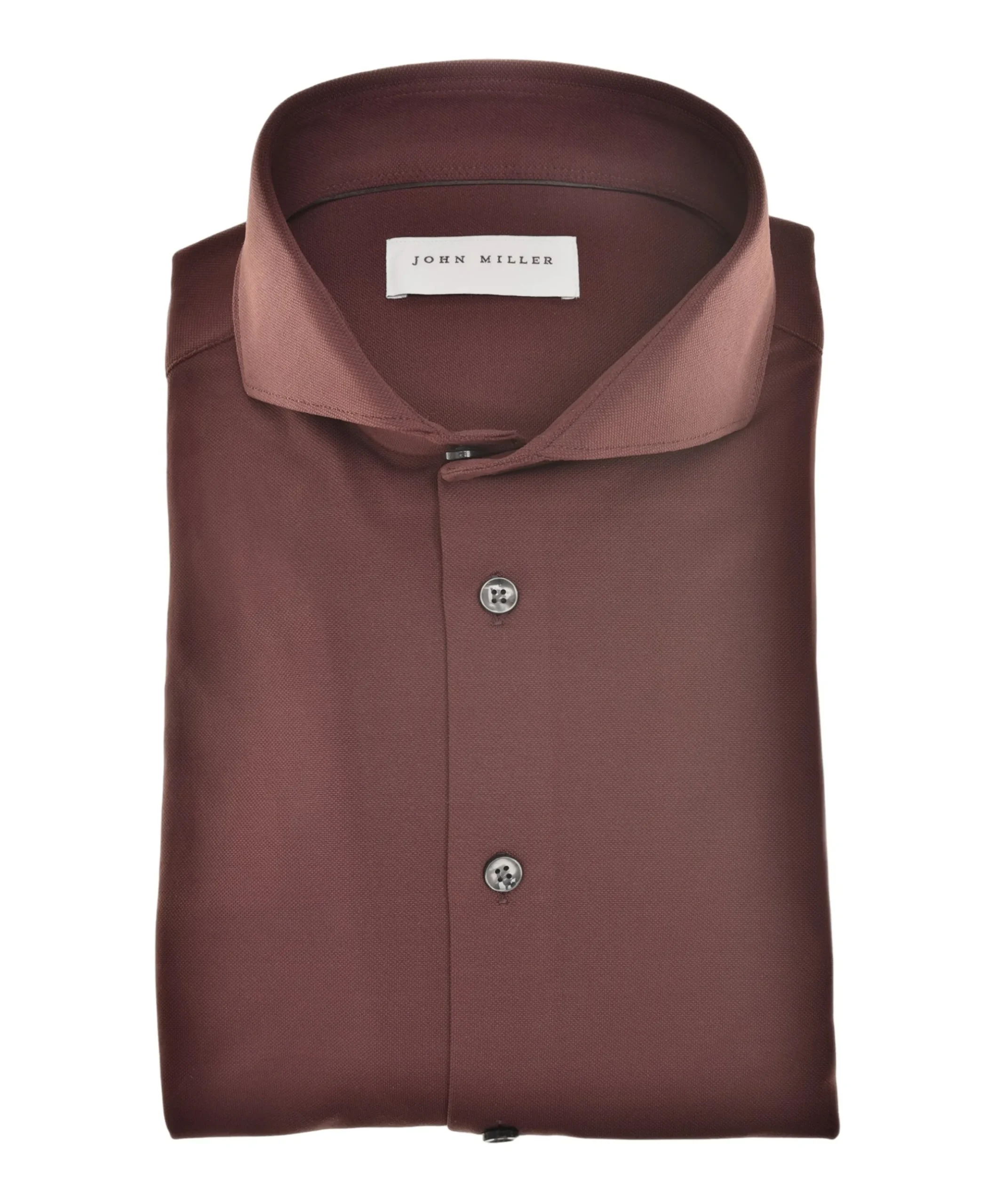 Heren overhemd lange mouw bordeaux