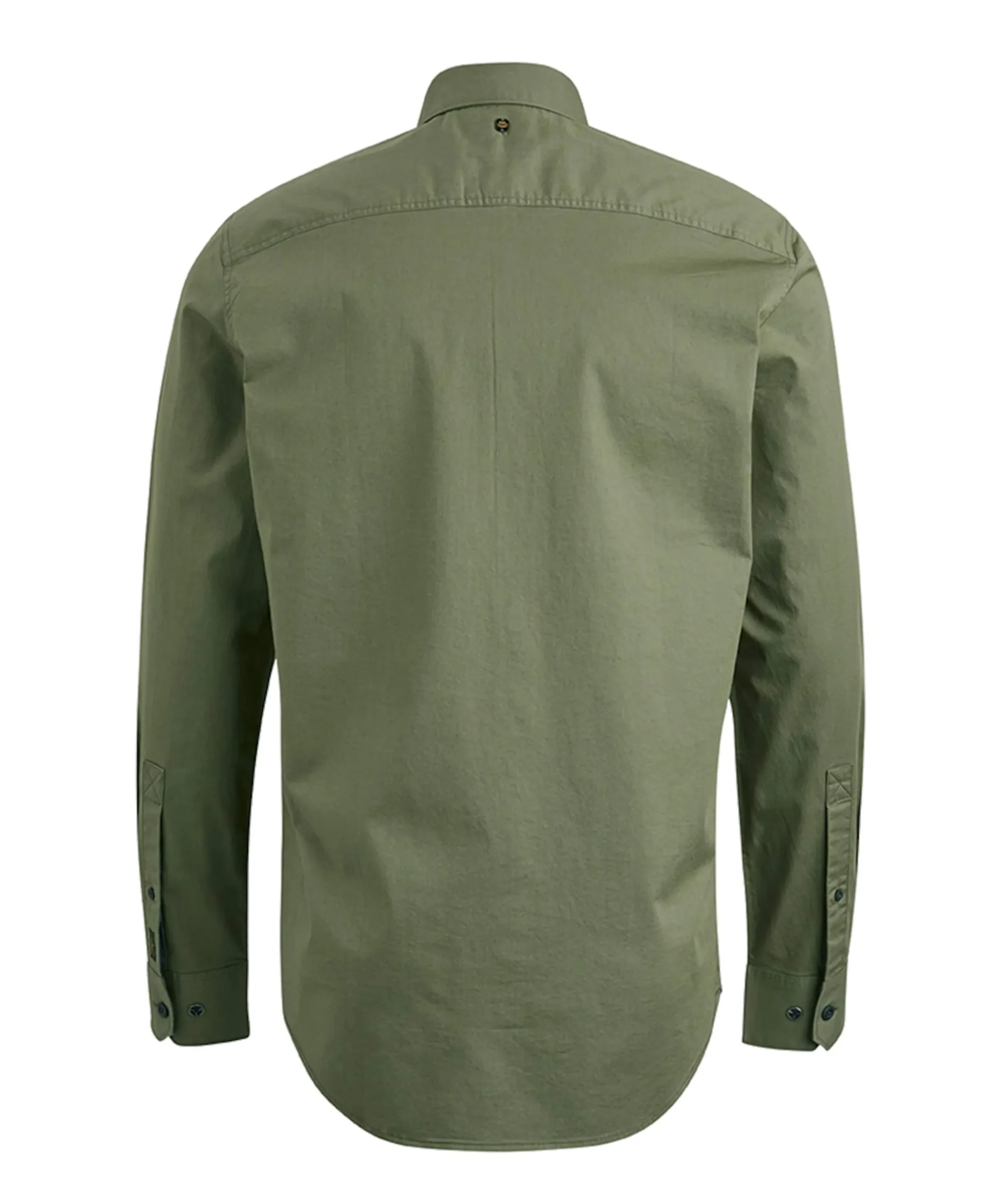 Heren overhemd lange mouw groen