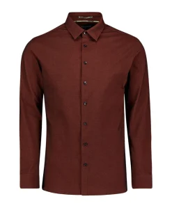 Heren overhemd lange mouw rood