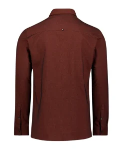 Heren overhemd lange mouw rood