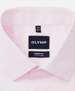 Heren overhemd lange mouw roze