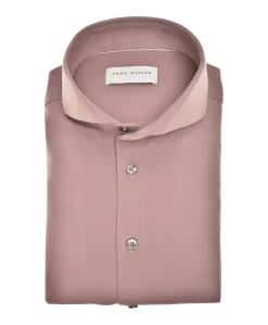 Heren overhemd lange mouw roze