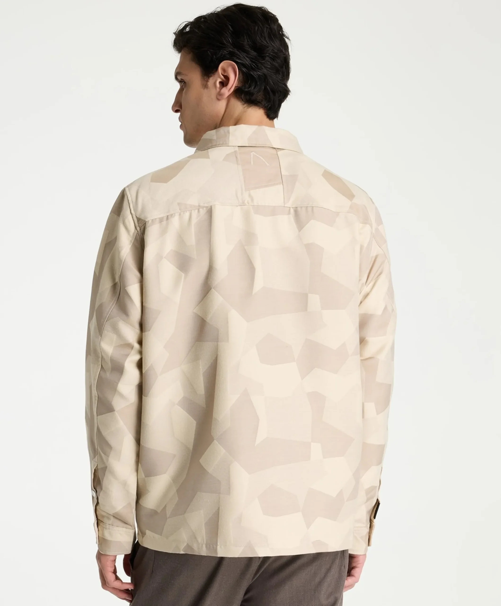 Heren overshirt beige