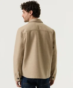 Heren overshirt beige