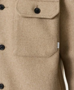 Heren overshirt beige