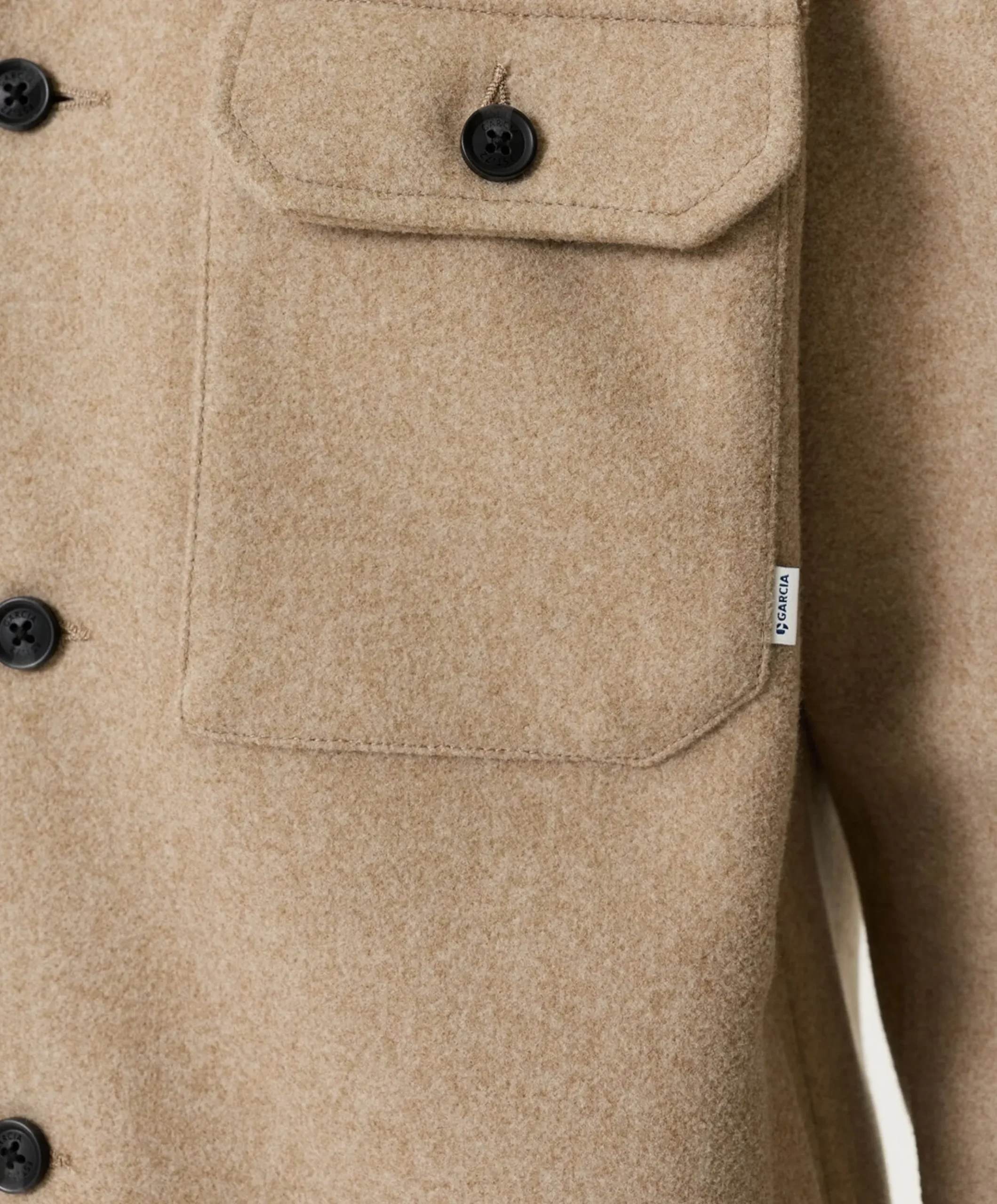 Heren overshirt beige
