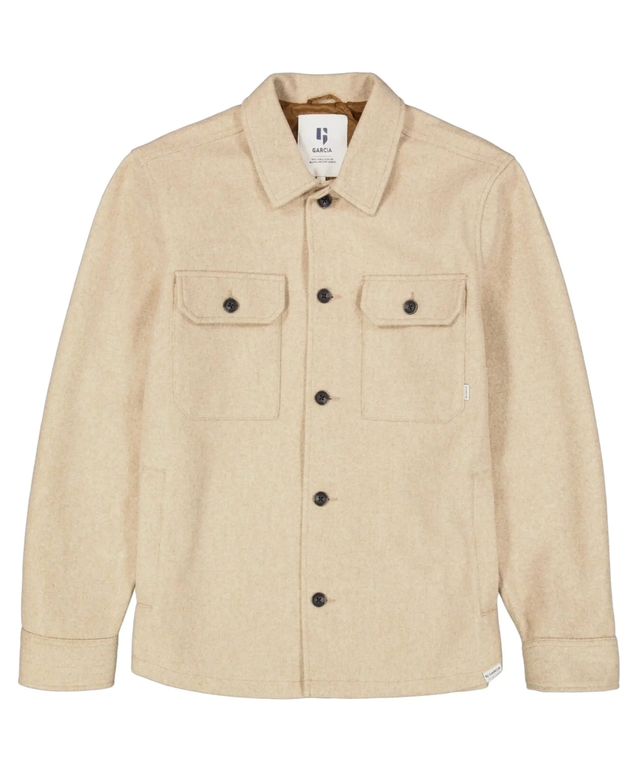 Heren overshirt beige
