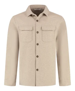 Heren overshirt beige