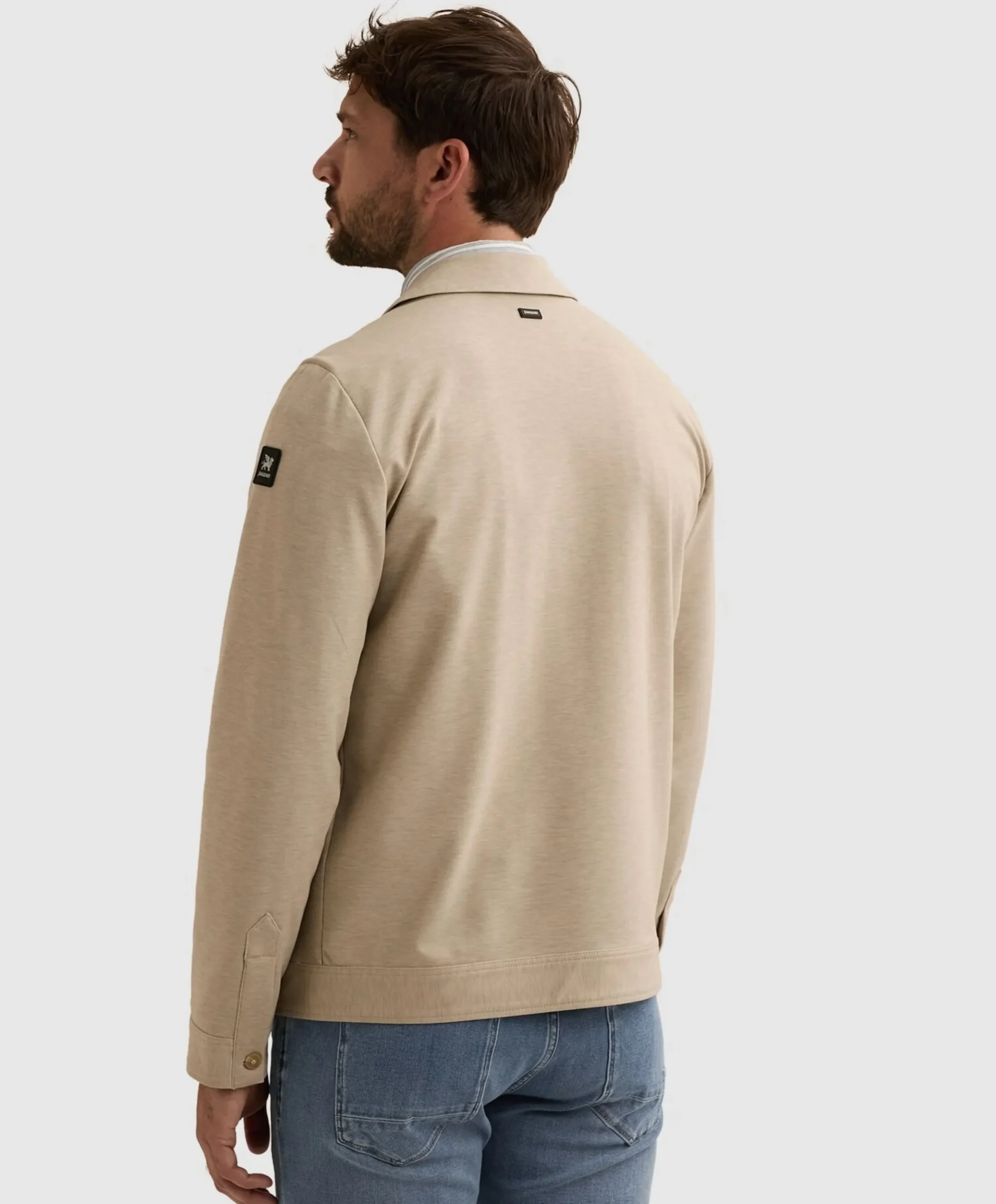 Heren overshirt beige