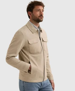 Heren overshirt beige
