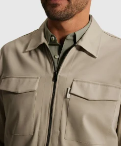 Heren overshirt beige