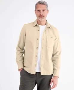 Heren overshirt beige