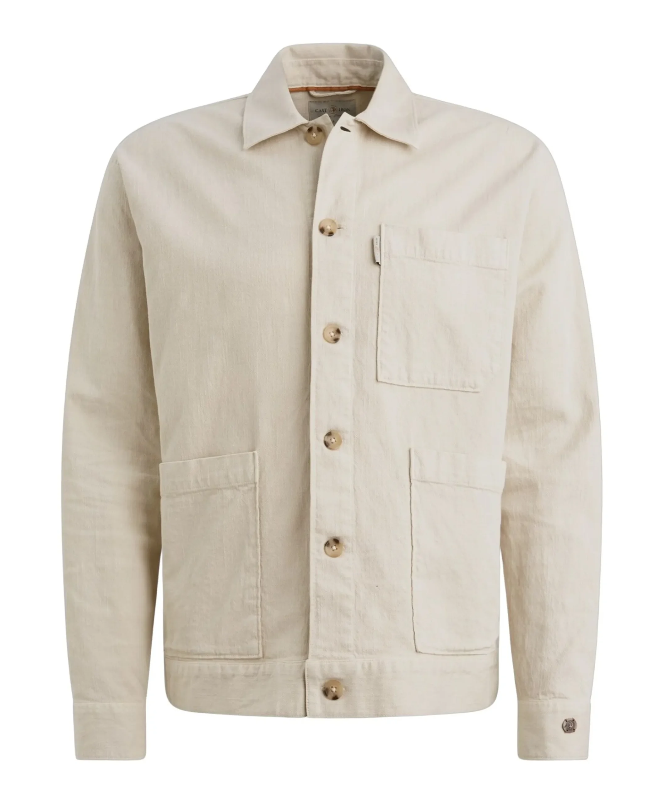 Heren overshirt beige