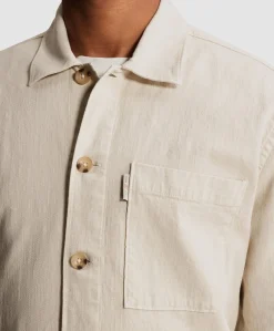 Heren overshirt beige