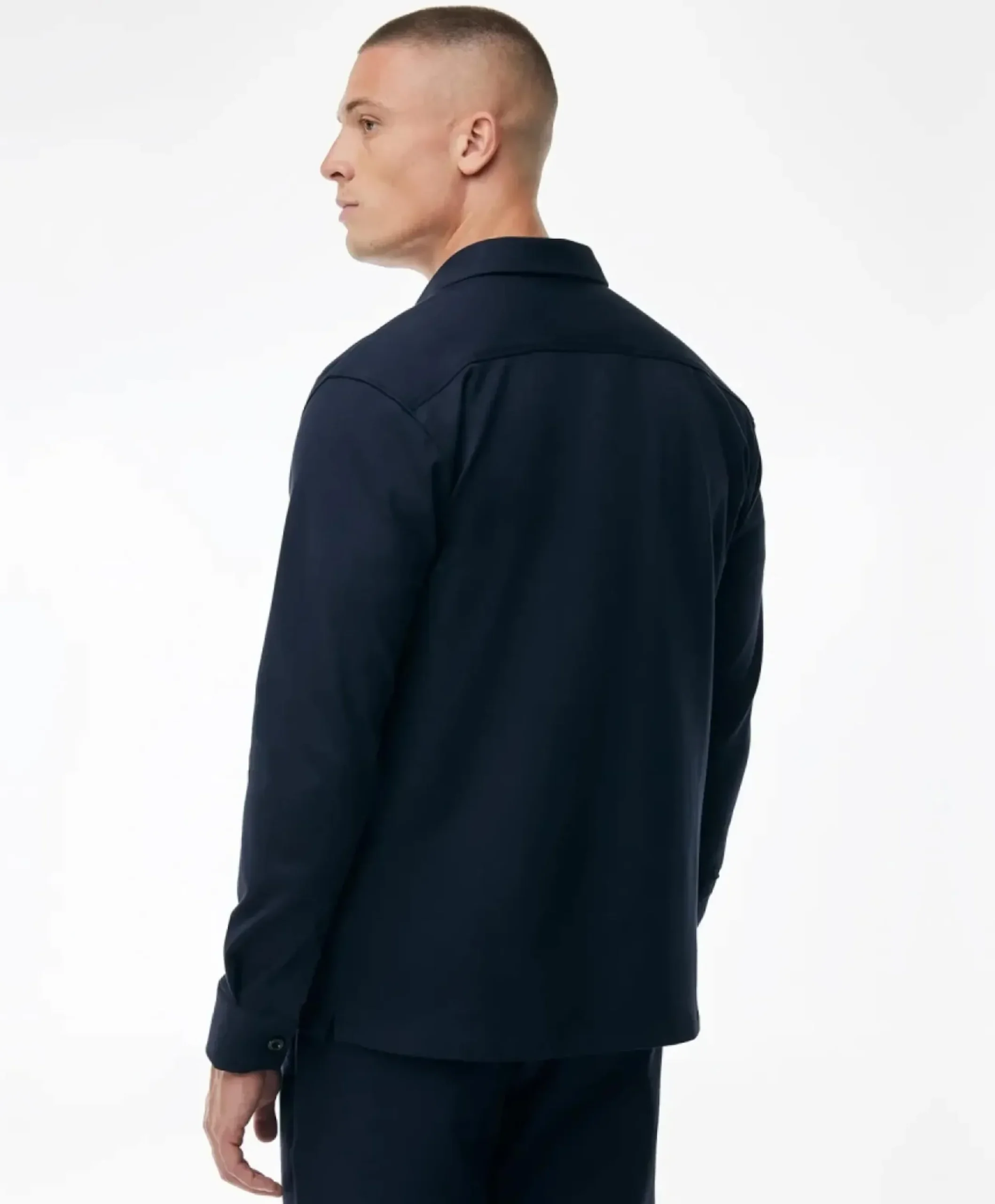 Heren overshirt blauw