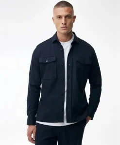 Heren overshirt blauw