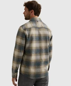 Heren overshirt blauw
