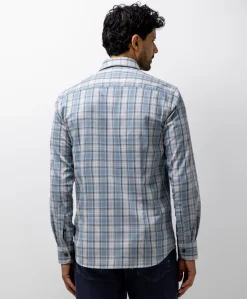 Heren overshirt blauw