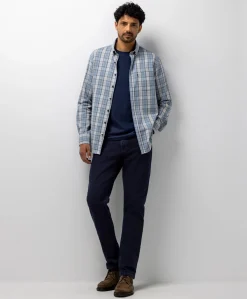 Heren overshirt blauw