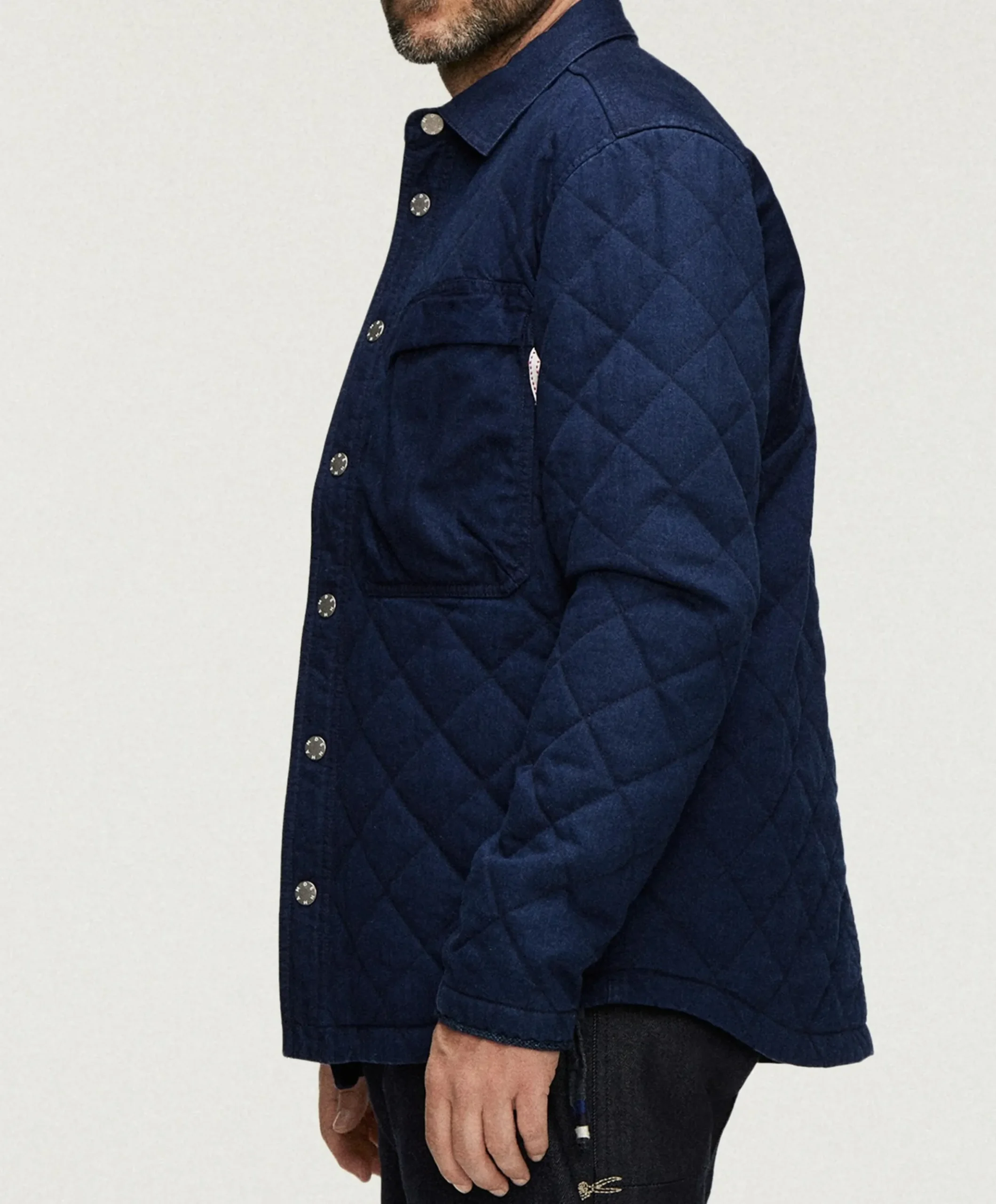 Heren overshirt blauw