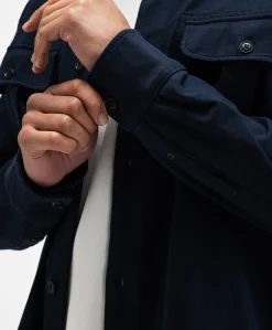 Heren overshirt blauw