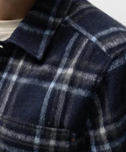 Heren overshirt blauw