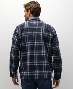 Heren overshirt blauw