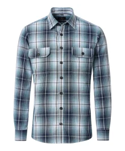 Heren overshirt blauw