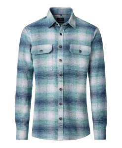 Heren overshirt blauw