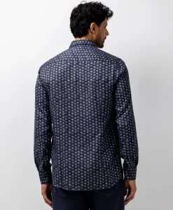 Heren overshirt blauw
