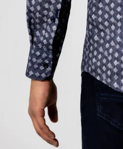 Heren overshirt blauw