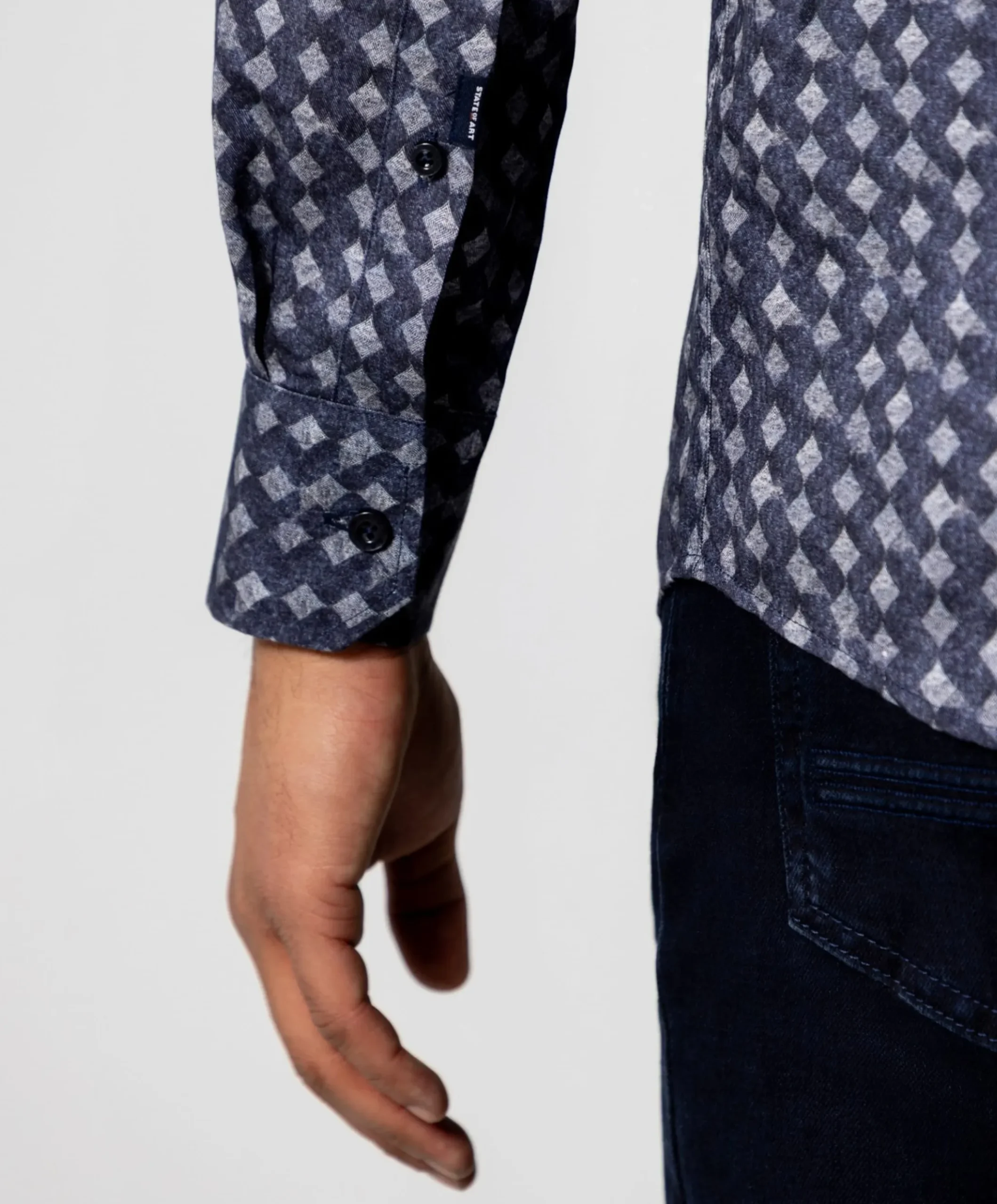 Heren overshirt blauw