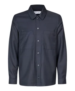 Heren overshirt blauw