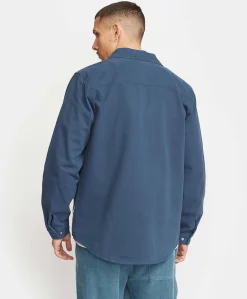 Heren overshirt blauw