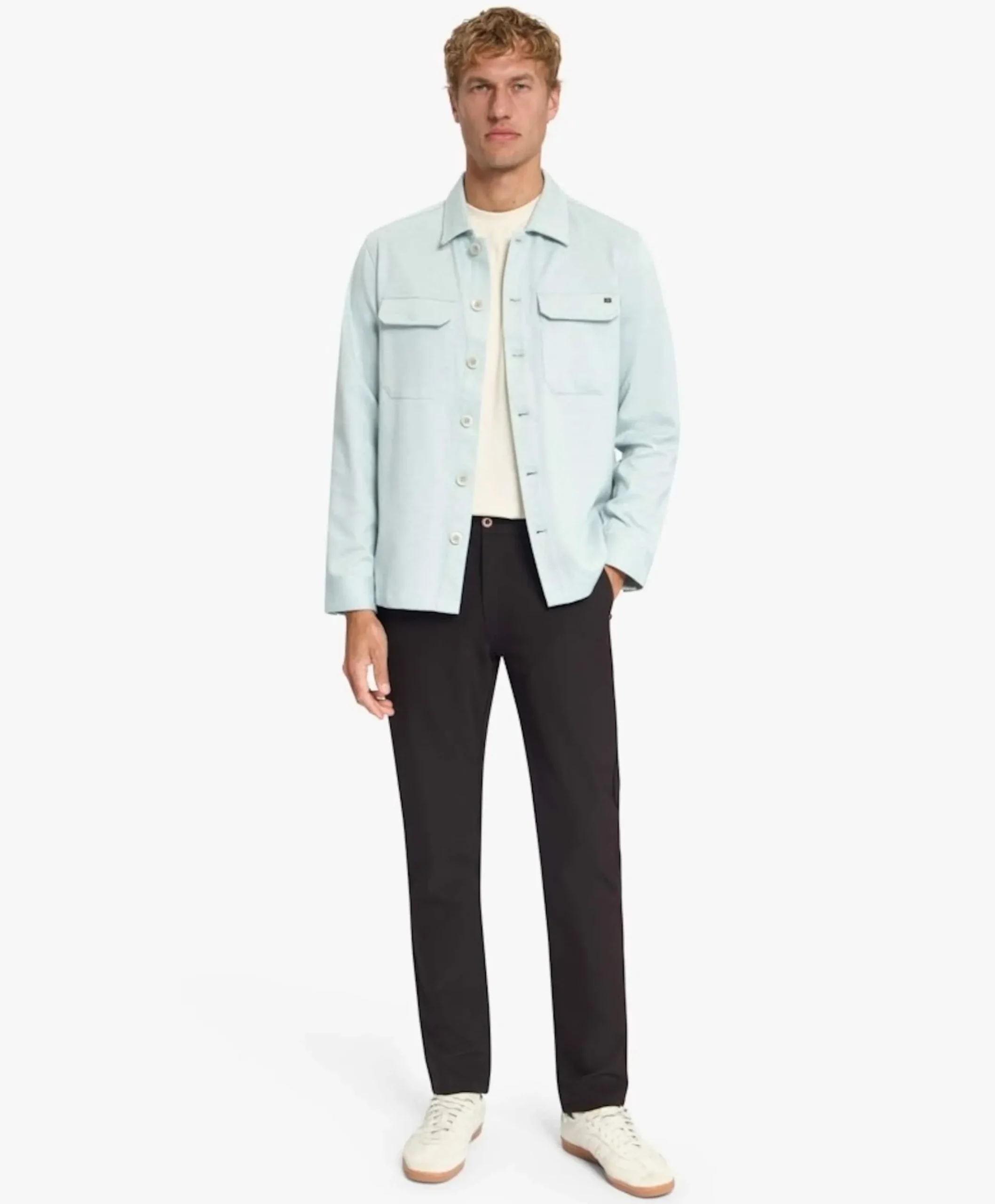 Heren overshirt blauw