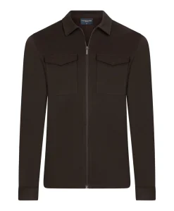 Heren overshirt bruin