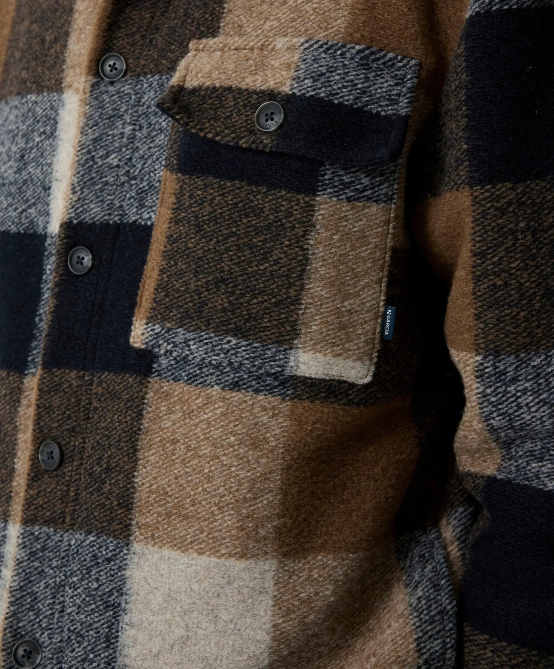 Heren overshirt bruin