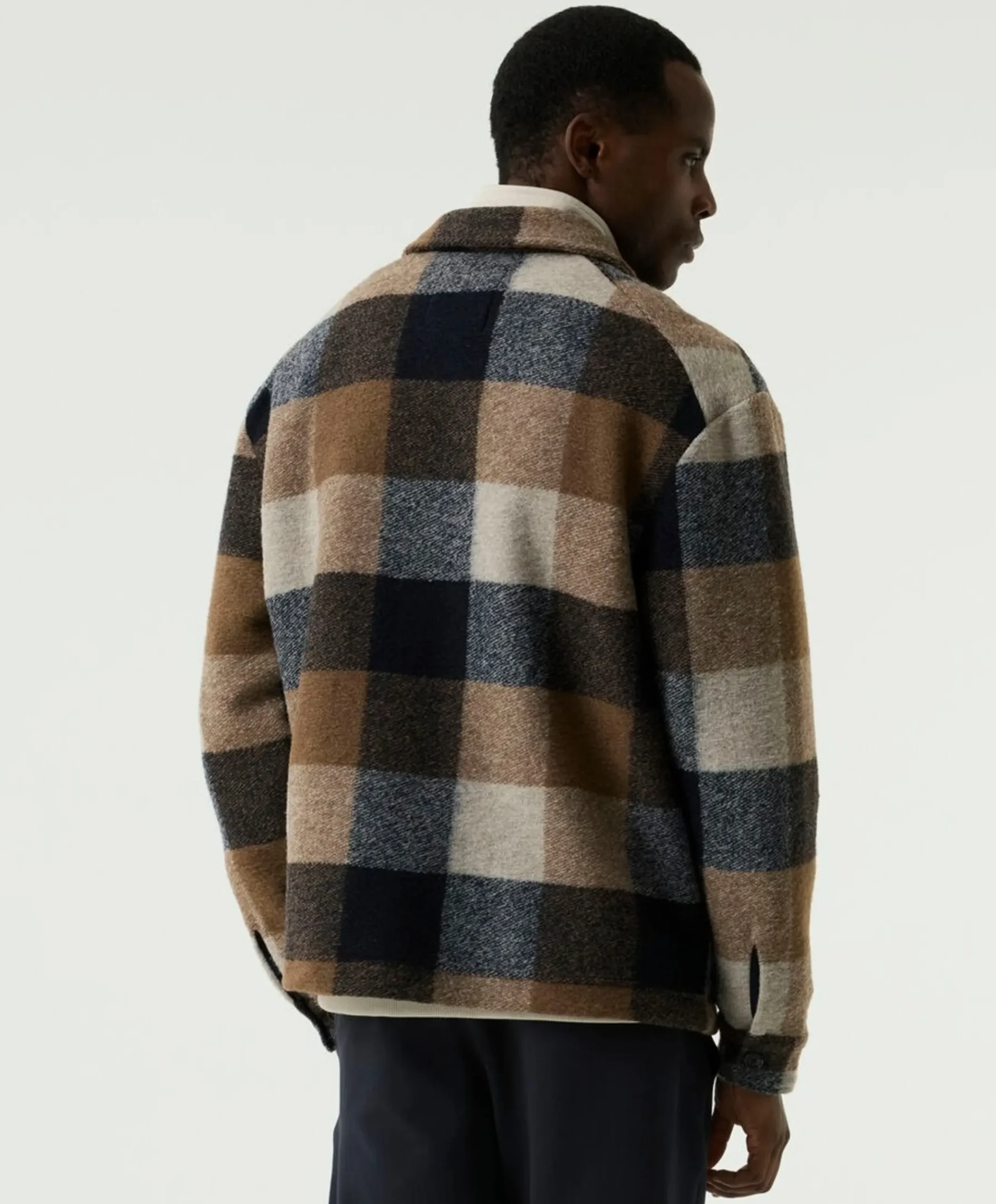 Heren overshirt bruin